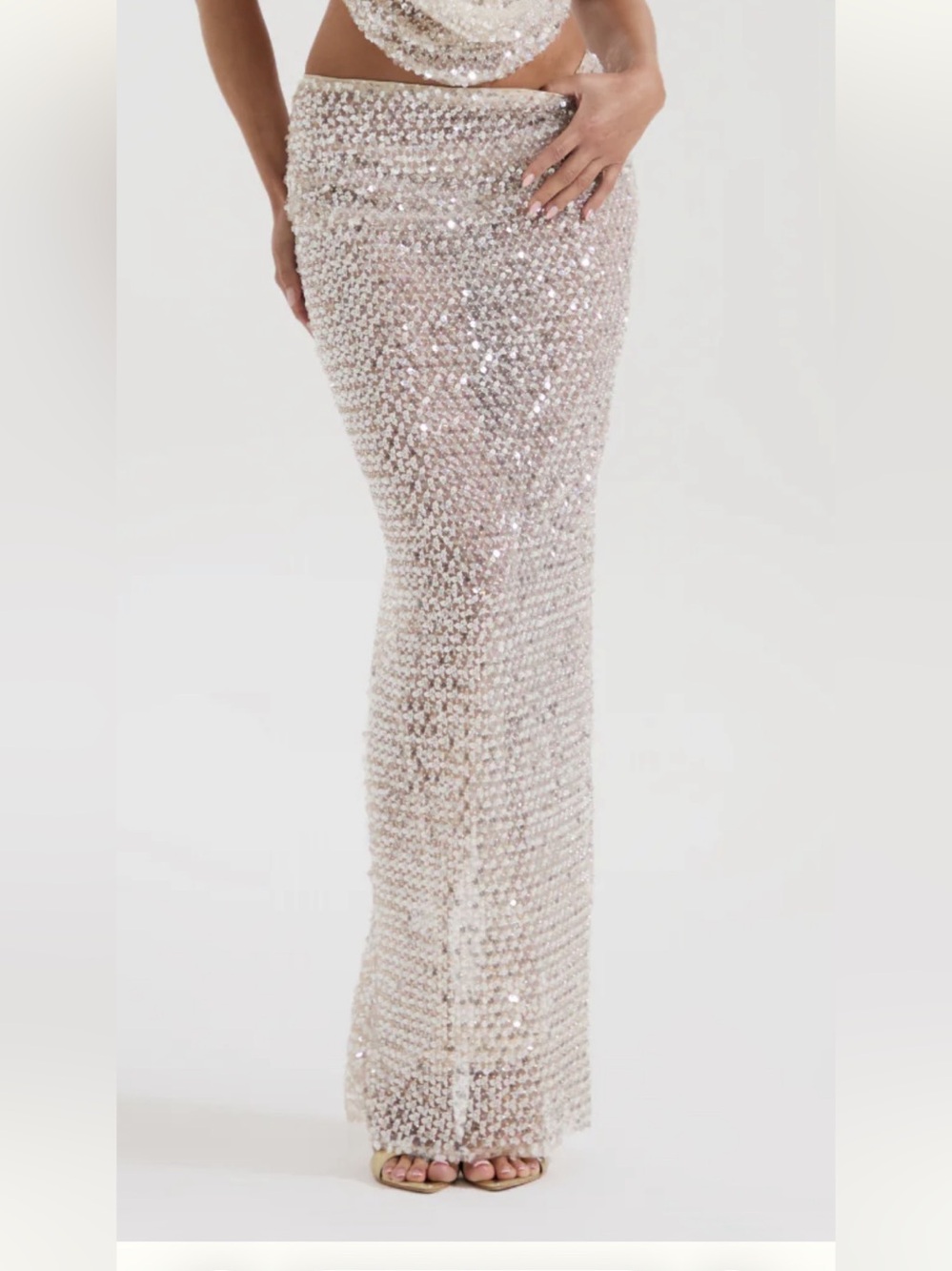 Sydney Lane Crystal Quartz Maxi Skirt